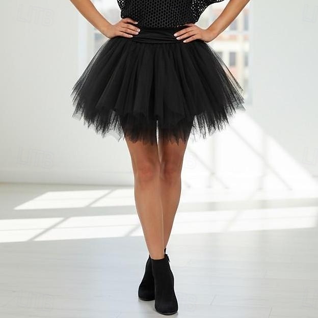 Costume di fantasia Gonna in tulle Gonna tutù Anni 1950 Anni '80 Stratificato Gonfio Adulti Per donna Halloween Carnevale Feste Performance Danza Balletto Vestirsi del 2026 a $27.99 –P1