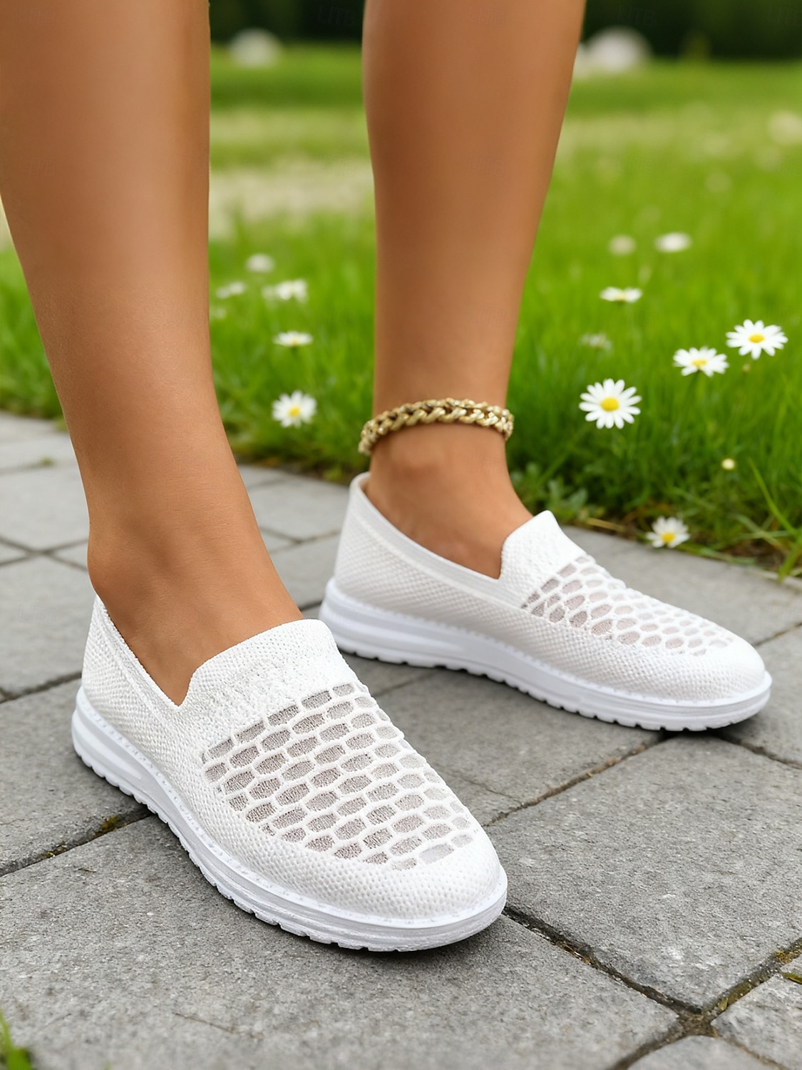 Damskie, oddychające, szerokie, wsuwane buty trekkingowe Flyknit, lekkie, siateczkowe, wygodne buty do noszenia na co dzień, w podróży, na zakupy i na długie spacery 2026 - $24.99 –P4