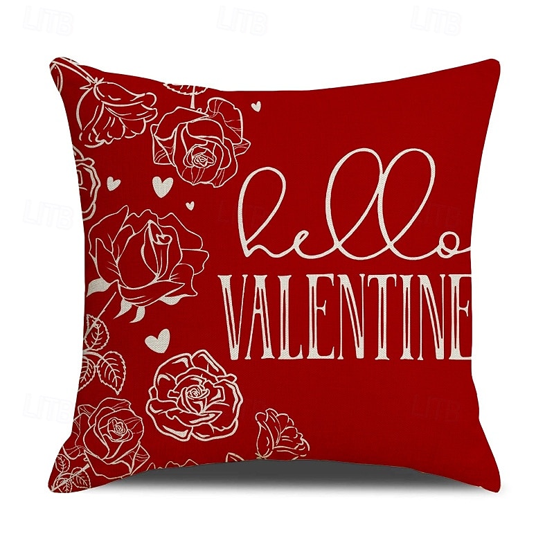 Valentine's Day Heart Pillow Cover, Red Heart-Shaped Cushion, Cozy Throw Pillow for Sofa, Romantic Atmosphere Decor for Living Room and Bedroom 2026 - $13.99 –P8