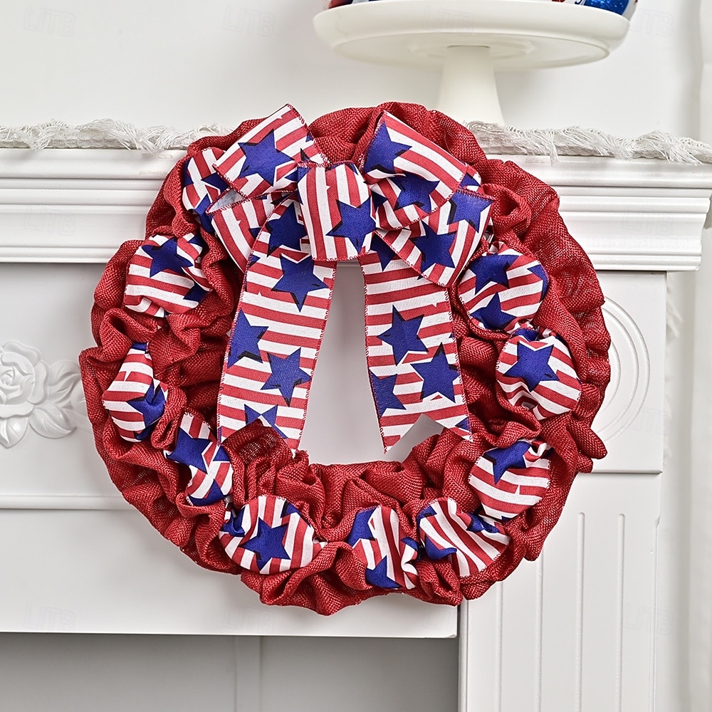 250 Év Amerikai Függetlenség Napi Otthoni Ajtó Dekorációk Piros Kék és Fehér Koszorúk Ünnepi Parti Függetlenség Napi Koszorúk 2026 - $55.99 –P6