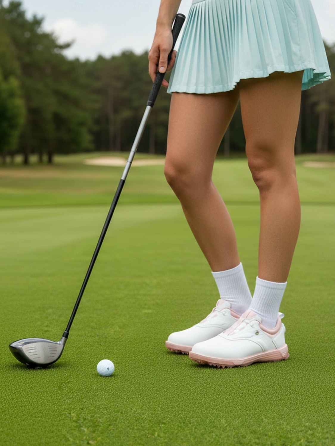 Women's Golf Shoes - White & Pink Stylish Athletic Sneakers with Non-Slip Sole, Cute Preppy Style for Female Golfers, Perfect for Golf Courses, Casual Outdoor Activities & Daily Wear 2026 - $89.99 –P7