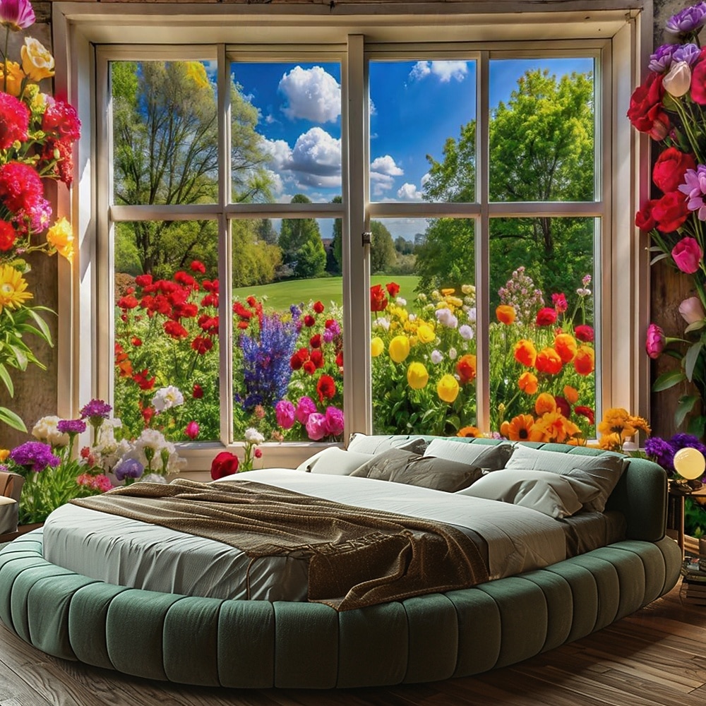 Tapestry Banners Blanket Flower Window 3D Bedroom Living Room Dorm Teens Room College Dorm Wall Porch Home Decor 2026 - $20.99 –P3