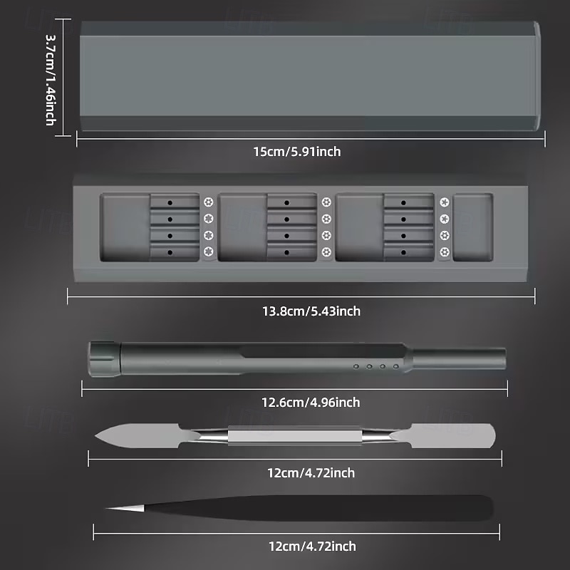 44-in-1 Magnetic Screwdriver Set with 44 Interchangeable Bits Heavy-Duty Compact Tool Kit for Electronics, Repair, Car Maintenance, DIY & - Portable Magnetic Toolchest Compatible Screwdriver Tools 2026 - $31.99 –P9