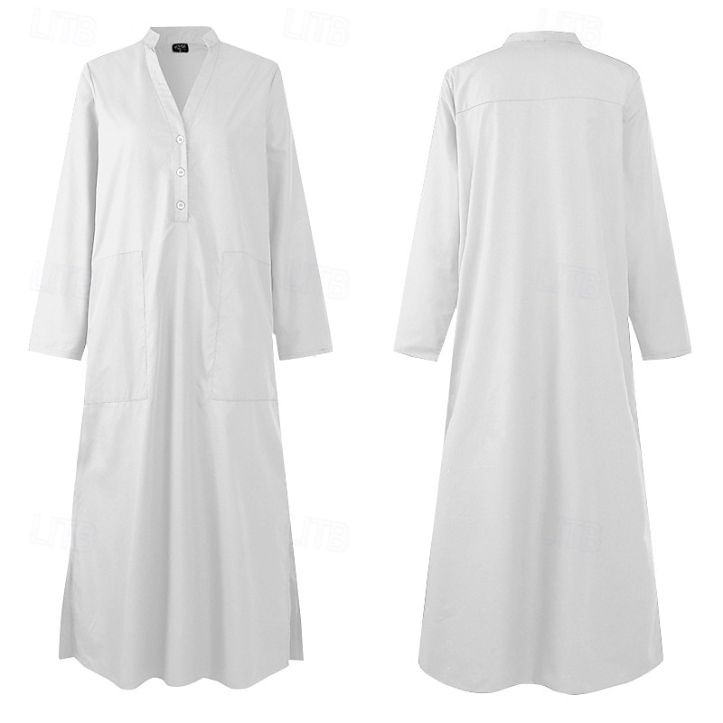 Жен. длинное платье платье макси Искусственный хлопок и лен Платье прямого кроя Повседневное платье Элегантный стиль Мода Современное Повседневные Отпуск На выход Свободное облегание 2026 - $28.99 –P4