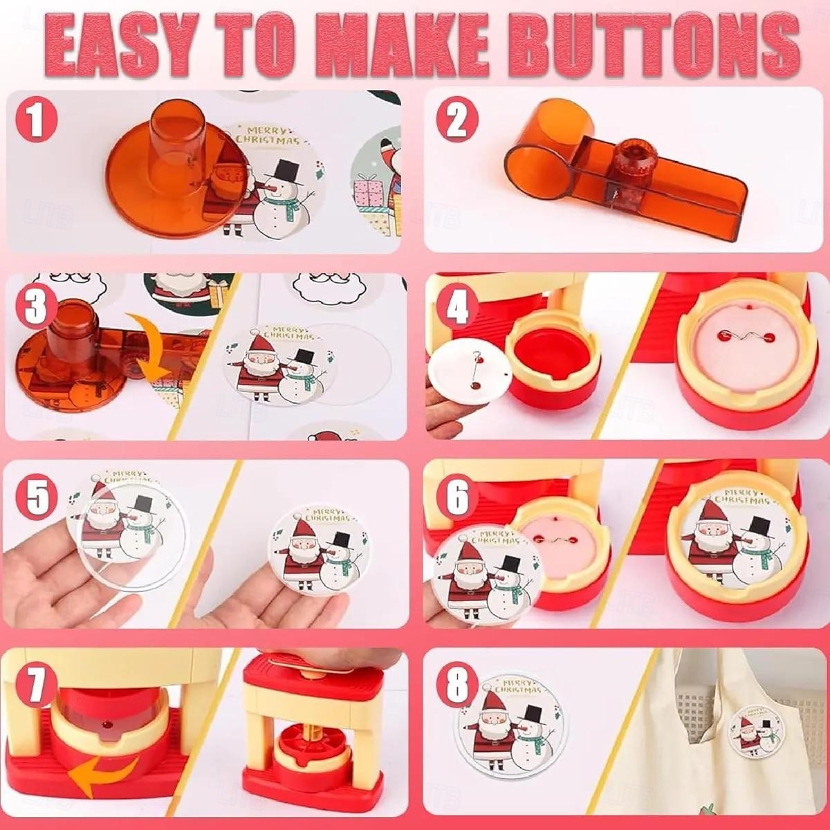 2026年 ピンボタンメーカーマシンのおもちゃ、誕生日用の手作りDIYクラフト  コレクション – $43.99 –P4