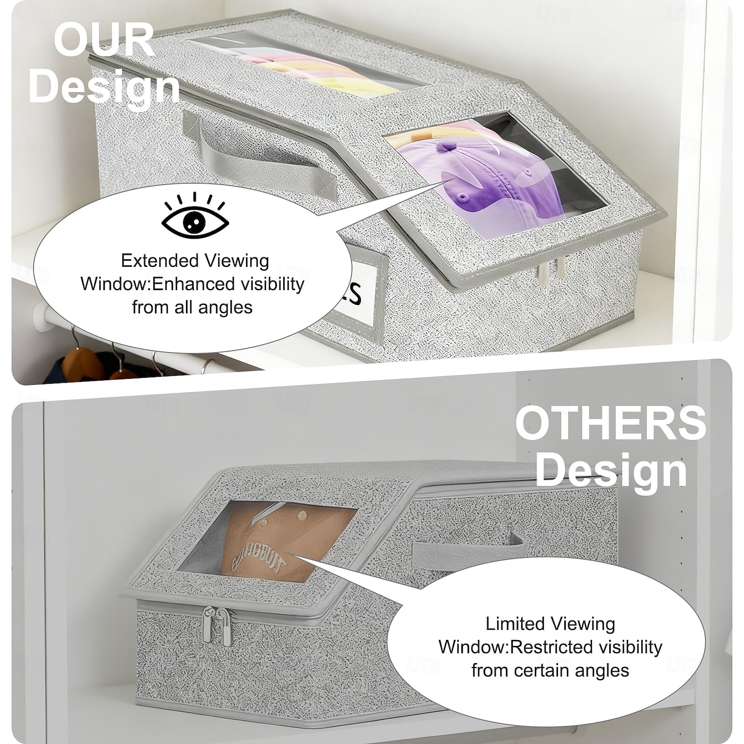 1/2-częściowy worek do przechowywania, wielofunkcyjny organizer na czapki - pojemny, składany uchwyt na czapki baseballowe do użytku domowego 2026 - $23.99 –P2