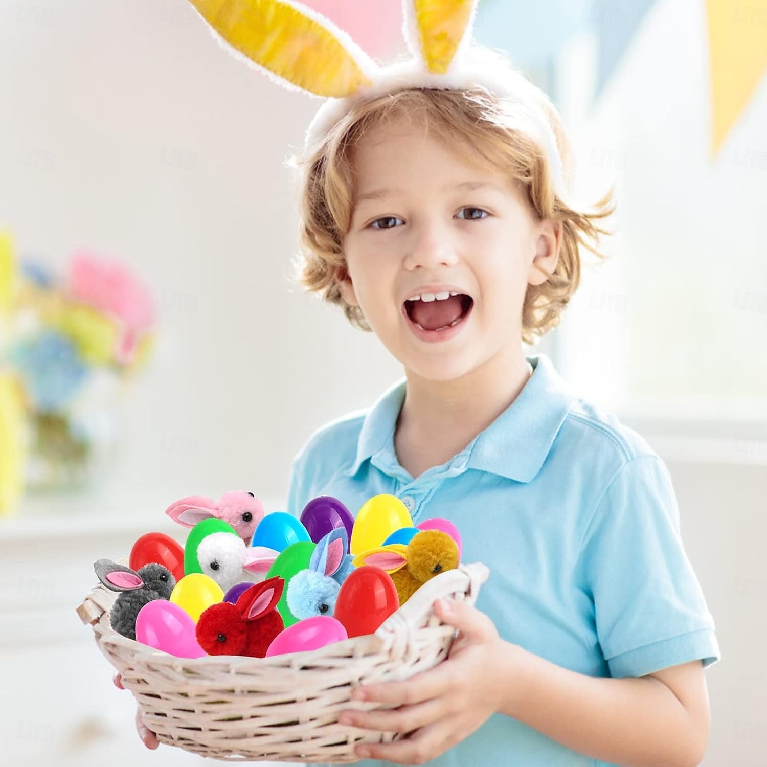 24 Pack Easter Eggs Fillers with Bunny Plush Easter Basket Stuffers for Kids Easter Eggs with Toys Inside Easter Bunny Mini Stuffed Animal for Easter Eggs Hunts Party Favors Surprise Egg 2026 - $22.99 –P1