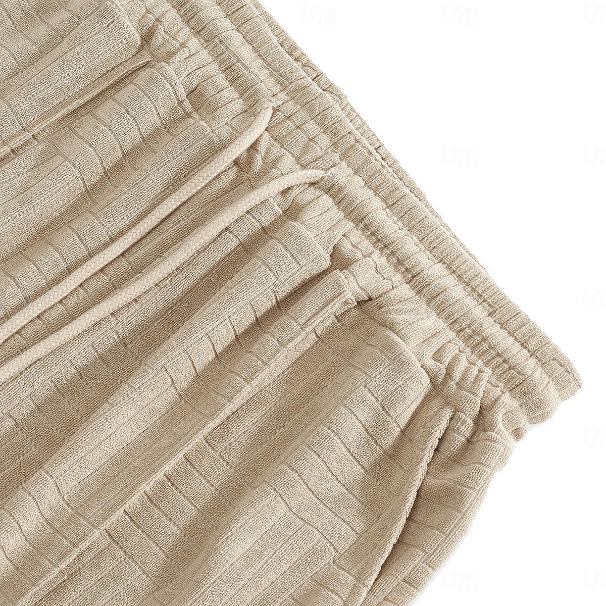 Per uomo Shorts Pantaloncini Estivi Shorts da Spiaggia Pantaloncini casual Pantaloncini strutturati Jacquard Coulisse Elastico in vita Tinta unica Comodità Traspirante Lunghezza al ginocchio del 2026 a $18.99 –P6