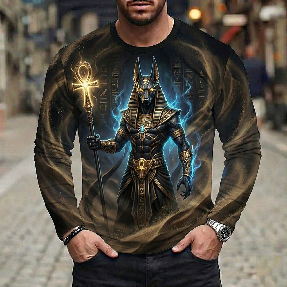 Hombre 3D Camiseta Manga Larga Camiseta Impresión 3D Cuello Barco Camisa Moda Básico Casual Diario Calle Azul Piscina Negro 1 Negro 2 Verano Primavera Ropa S M L XL XXL XXXL 2026 - $23.99 –P1