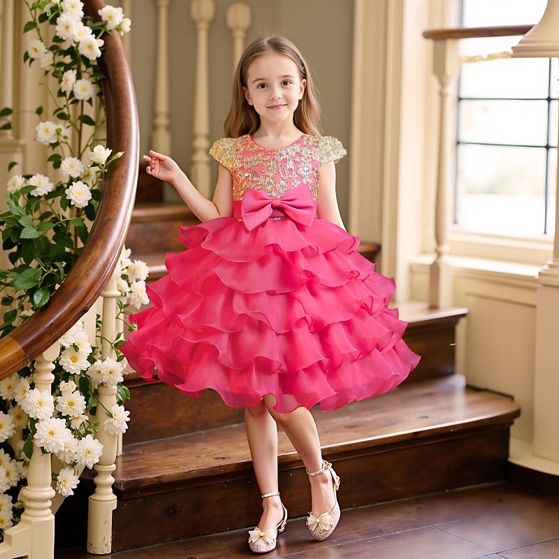Flower Girl Dress First Communion Dresses Girls' Formal Dress Wedding  Attire Party Wedding Formal Fashion Adorable