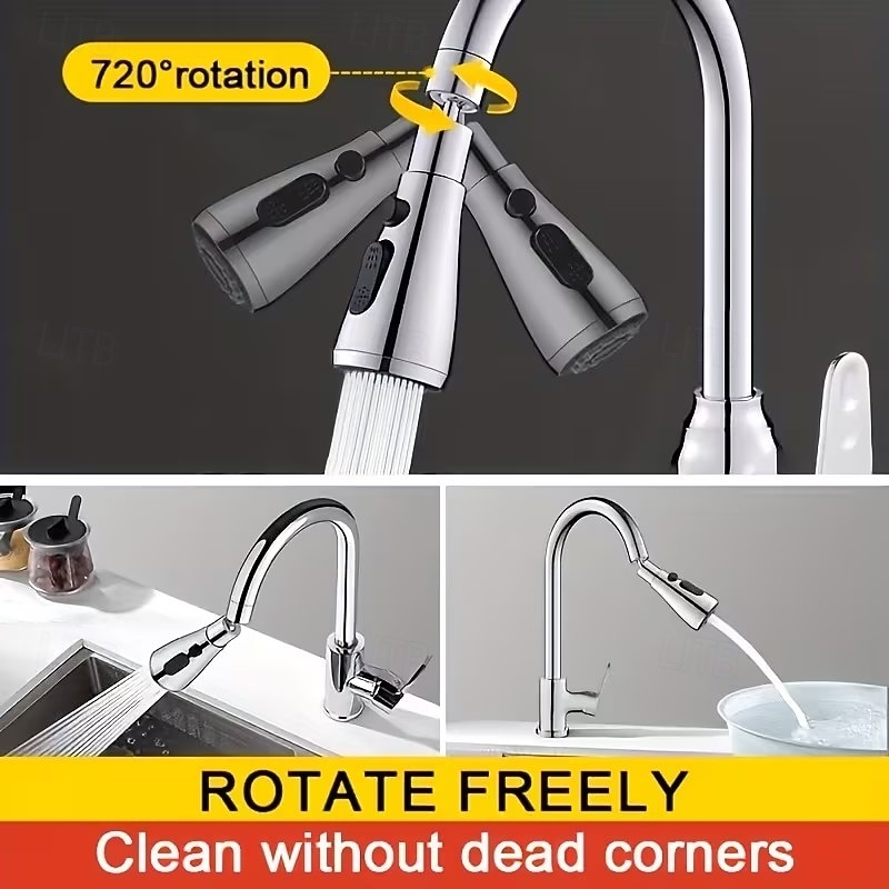 360° Rotating Kitchen Faucet Extender, Multi-Mode Water Flow Sprayer Attachment, Splash-Proof Water Saving Faucet Aerator with Extension Hose 2026 - €13.11 –P7