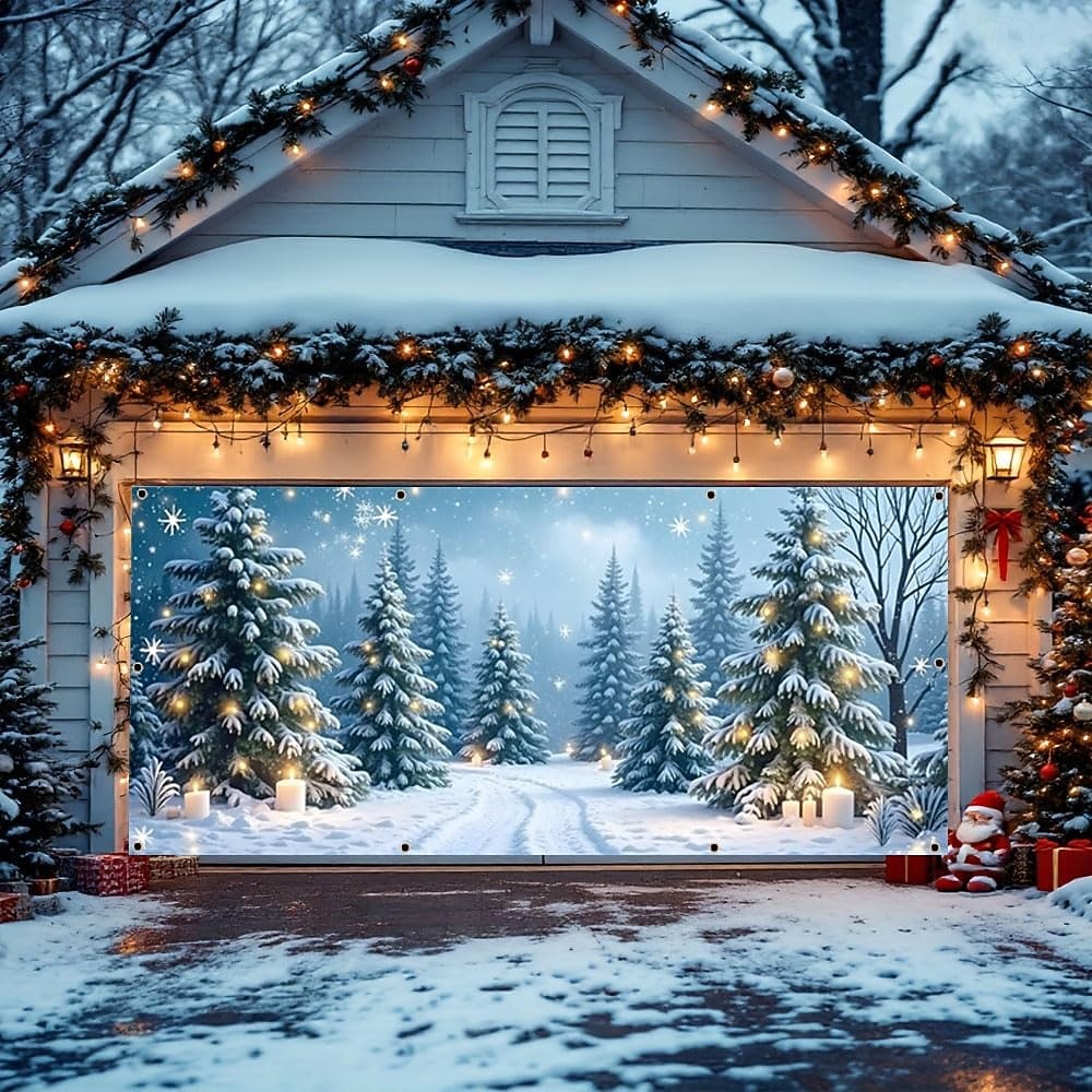 tapet Garasjeportdeksel Stor opphengning Snømann søt stil 3D Party Utendørs Ferie Bakgrunner for skyting Yard Hjemmedekor 2026 - $38.99 –P7