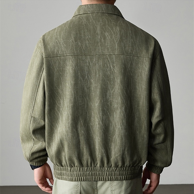 Homme Veste Légère Veste Décontractée Quotidien Extérieur Avec Poches Printemps Automne Uni Streetwear Élégant Col Rabattu Régulier Violet Vert Gris foncé Veste de 2026 ? $53.99 –P13