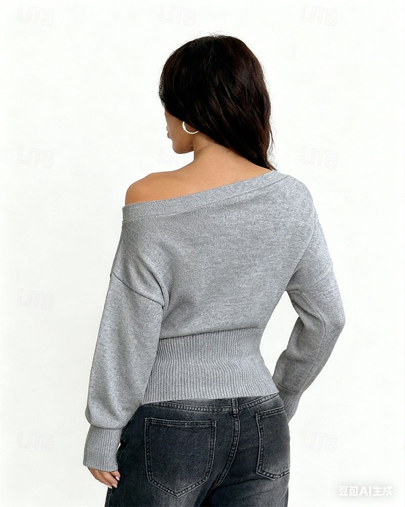 Жен. Блуза Нарядные Топы Рюши Туника Полотняное плетение Элегантный стиль Винтаж Дамы Длинный рукав С открытыми плечами Обычные топы Повседневные Офис Праздники Черный Белый Винный Коричневый Серый 2026 - $33.99 –P2