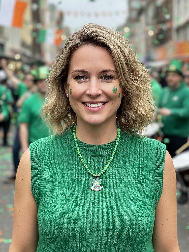 Dámský náhrdelník s trojlístkem ze slitiny a akrylu s různými styly přívěsků, zelené korálky, ideální na Den svatého Patrika i na každodenní nošení 2026 - $7.99 –P1