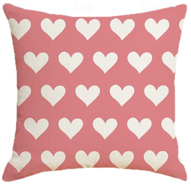 Valentine's Day Heart Pillow Cover, Durable and Breathable Cushion, Comfortable for Sofa, Living Room, Perfect for Creating a Cozy and Romantic Holiday Atmosphere in Your Home Decor 2026 - $13.99 –P4
