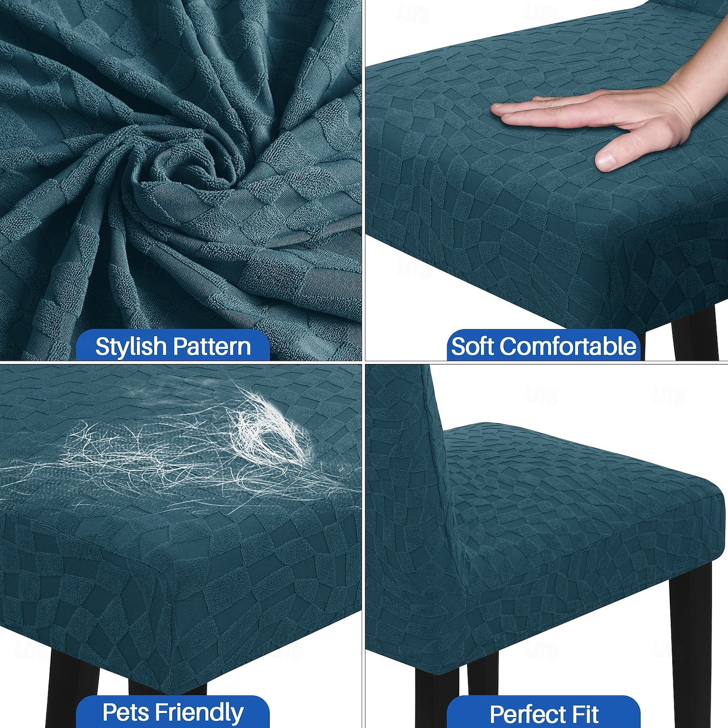 Vanntett stoltrekk tykt jacquard stretch heldekkende ett stykke spisestuestoltrekk bordstolsett 2 4 6 deler 2026 - $15.49 –P3