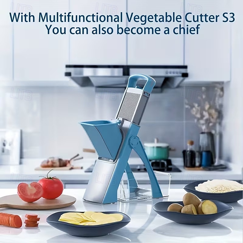 Adjustable-Thickness Manual Slicer Multi-Function Vegetable Slicer and Chopper Set - Manual Slicer Meat Grinder with Container Perfect for Kitchen Prep Work 2026 - $49.99 –P1