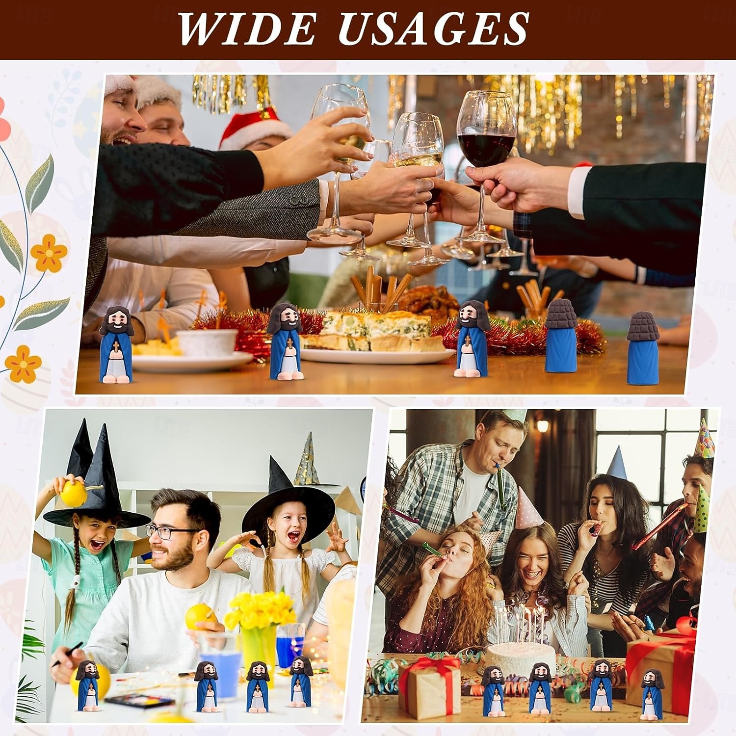 50/100 piezas de pequeñas figuras de Jesús, mini figuras de Jesús a granel, regalo de Pascua, pequeñas estatuas para rellenar huevos de Pascua, pequeñas figuras de Jesús multicolores, figuras en 2026 - $21.99 –P3