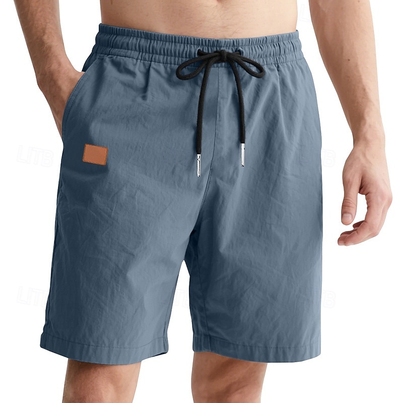 Pánské Kraťasy Chino šortky Letní šortky Plážové šortky Neformální šortky Šňůrky Elastický pas Bez vzoru Pohodlné Délka kolen Denní Venkovní Streetwear Módní Klasický styl Khaki Lehce elastické 2026 - $18.99 –P9