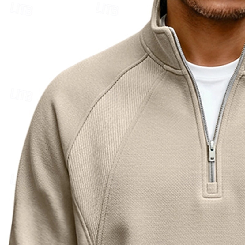 Per uomo Maglia Felpa con cappuccio Felpa con zip corta Rosso bordeaux Nero Verde chiaro Verde militare Blu marino Colletto Mao Semplice Patchwork Casuale Quotidiano Sport & Outdoor Streetwear Cool del 2026 a $28.99 –P11