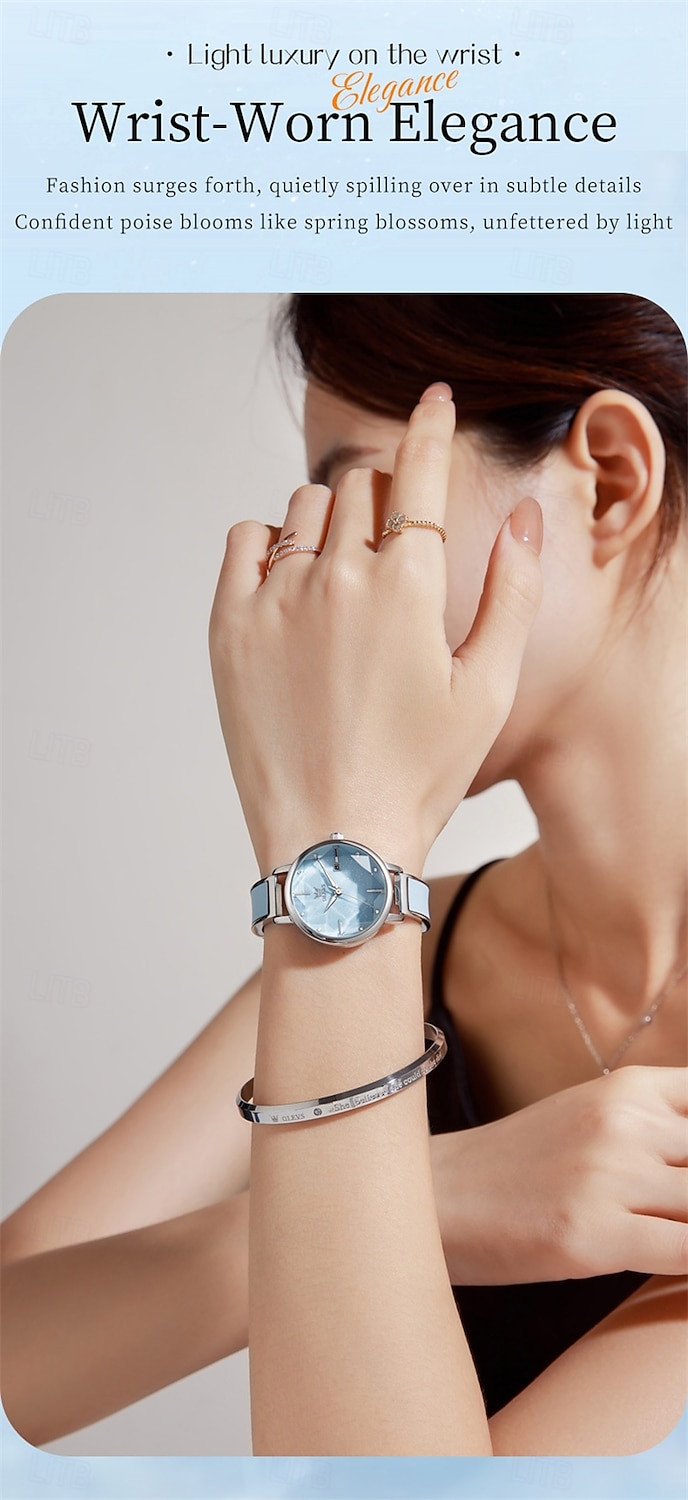 Women'S Business Watch Is Decorated With Luminous Light Exuding A Light Luxury Niche A Diamond-Shaped Mirror Surface Mother's Day Gift for women Casual Quartz Watch 2026 - $34.99 –P16