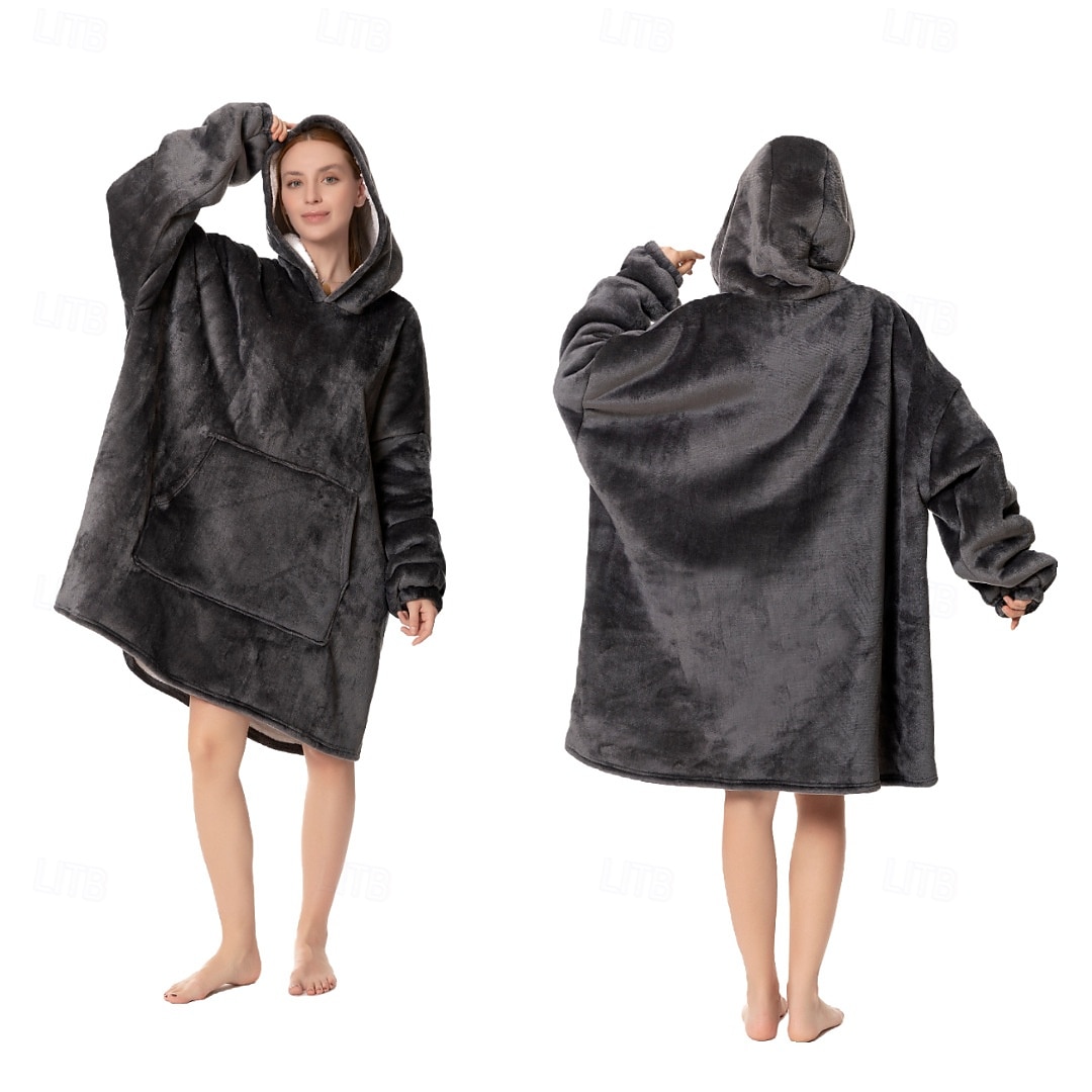 Manta vestível com capuz, aconchegante e macia, ideal para adultos. Presente perfeito para mulheres, mães e para ela mesma. Roupa de descanso quentinha e confortável. de 2026 por $41.99 –P10