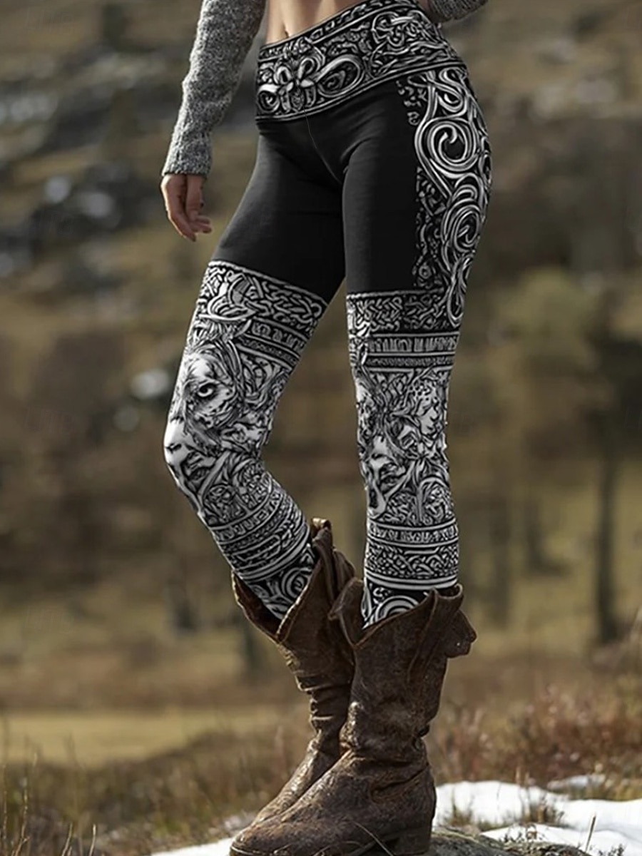Per donna Leggings Vacanza Vintage Stile Etnico Lunghezza intera Vita Alta Grafico Animale Astratto Comodità Asciugatura Rapida Traspirabilità Alta elasticità Quotidiano Casa All'aperto Nero del 2026 a $21.99 –P1