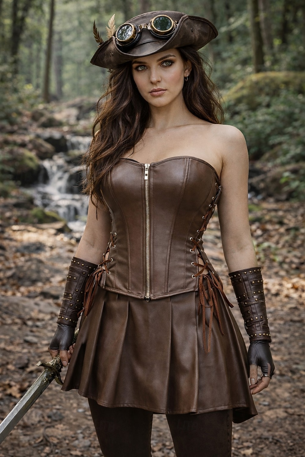 Medieval Renaissance Steampunk Dress Corset Pirate Fancy Dress Women's Pirate Fantasy Halloween Carnival Performance LARP Ren Faire Adults' Dress 2026 - $27.99 –P1