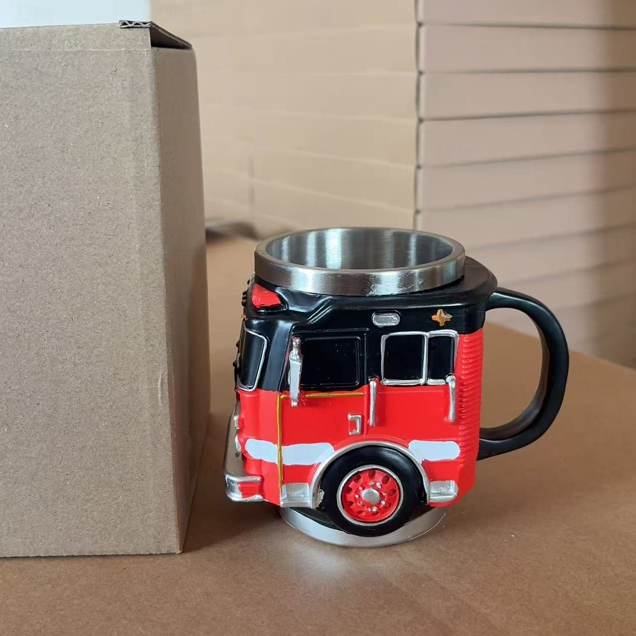 Tazza da pompiere, per i più coraggiosi, tazza da caffè artigianale con camion dei pompieri, tazza da caffè con pompiere, divertente tazza 3D con camion dei pompieri, stoviglie resistenti per bevande del 2026 a $27.99 –P10