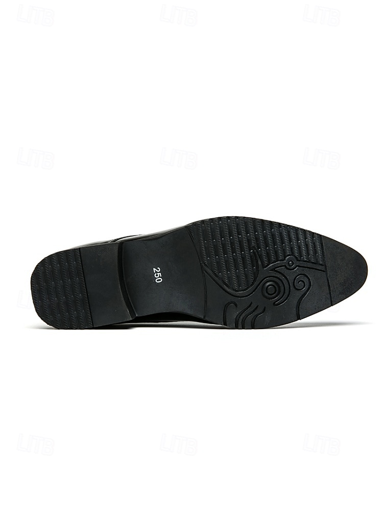 Herresko i brogueskinn med vingetuppdesign, stilig bryllupssko, ideelt for forlovere og bryllupsgjester 2026 - $54.99 –P10