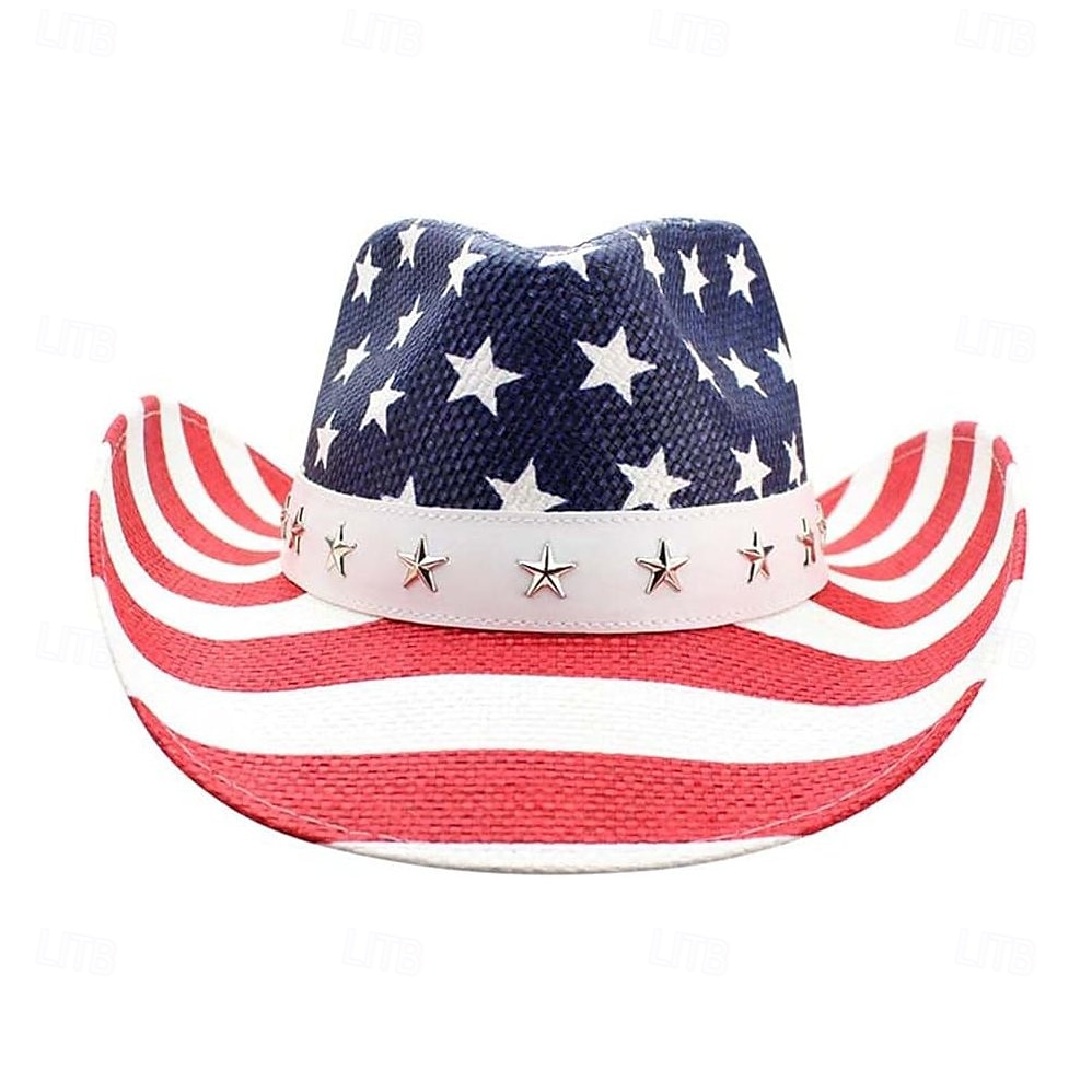 250° anniversario USA Retrò Vintage Far West Cappello da Cowboy Cappello da cowgirl Cowgirl Cowboy Cowboy del West Costume Unisex Mascherata 4 Luglio Feste Giorno dell'Indipendenza Adulti Cappello del 2026 a $26.99 –P2