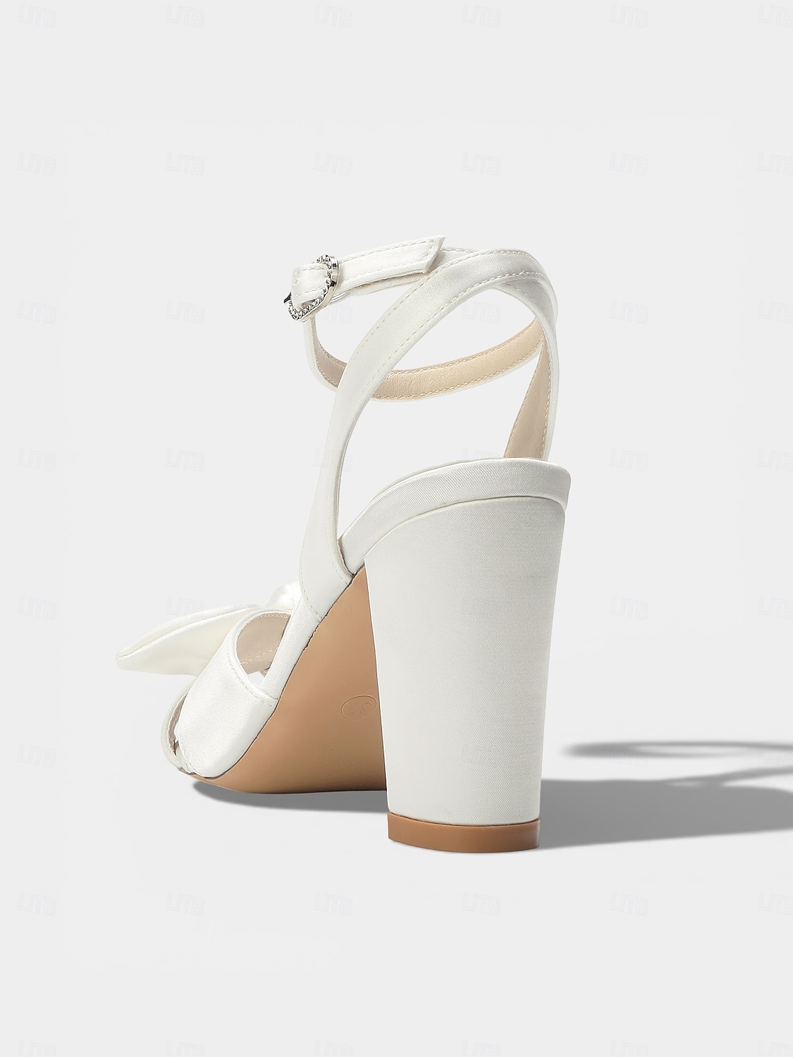 sandali da donna con tacco a blocco e fiocco giallo, eleganti scarpe eleganti con punta aperta per gli invitati alle cerimonie all'aperto del 2026 a $59.99 –P10