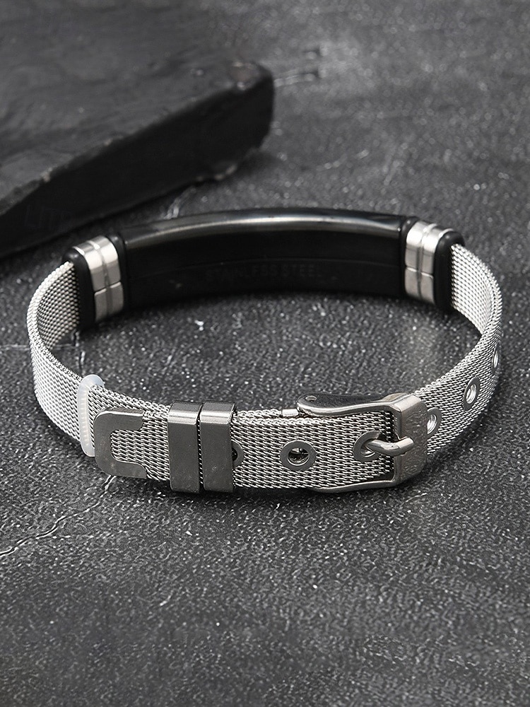 Miesten ruostumattomasta teräksestä valmistettu ristirannekoru – useita värivaihtoehtoja, kestävä ja tyylikäs, täydellinen rentoon ja arkeen 2026 - $11.99 –P8