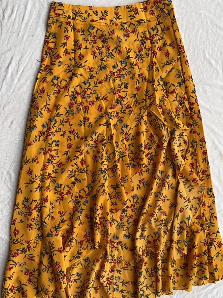 Women's Fashion Sexy Casual Knee-length High Waist Skirts Floral Print Split Ends Inelastic Daily Vacation Blue Black Yellow Summer 2026 - $21.99 –P4