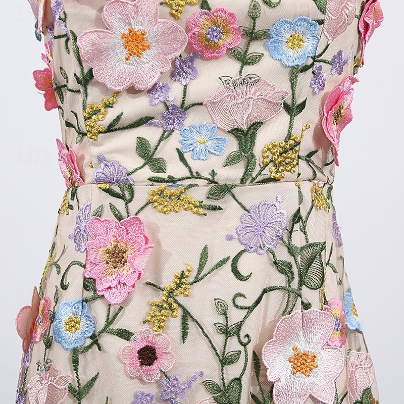 Sheath Column Ankle Length Wedding Guest Dress Wedding Guest Dresses Elegant Sleeveless Strapless Wedding with Embroidered Flower 2026 - $114.99 –P12