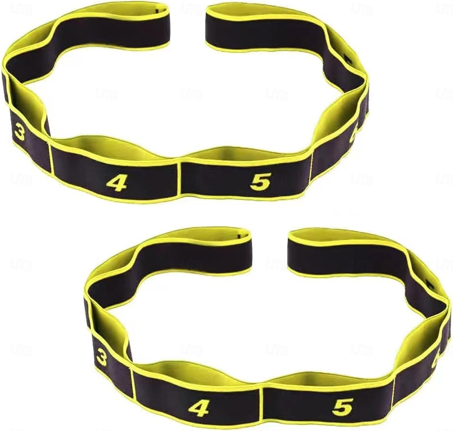 2 stk. treningsmotstandsbånd for tøying og yoga, tallstretchmotstandsbånd med tydelige markeringer, 8-seksjoners elastiske treningsbånd for tøying og forming av hele kroppen 2026 - $16.99 –P16