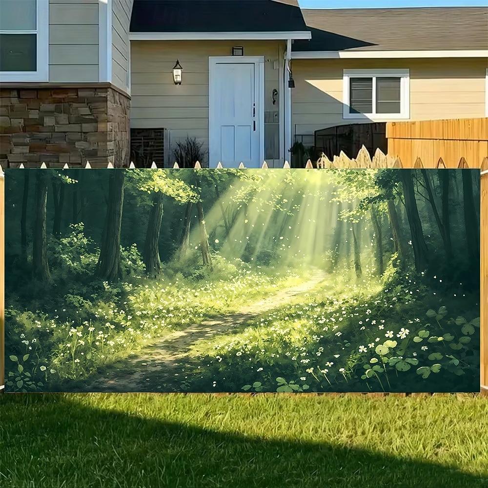 Ziua St. Patrick tapiserie Capac ușă de garaj Agățat mare Trifoi Drăguţ #D Petrecere Exterior Nuntă Fundaluri de fotografiere Curte Decorațiuni interioare 2026 - $49.99 –P4