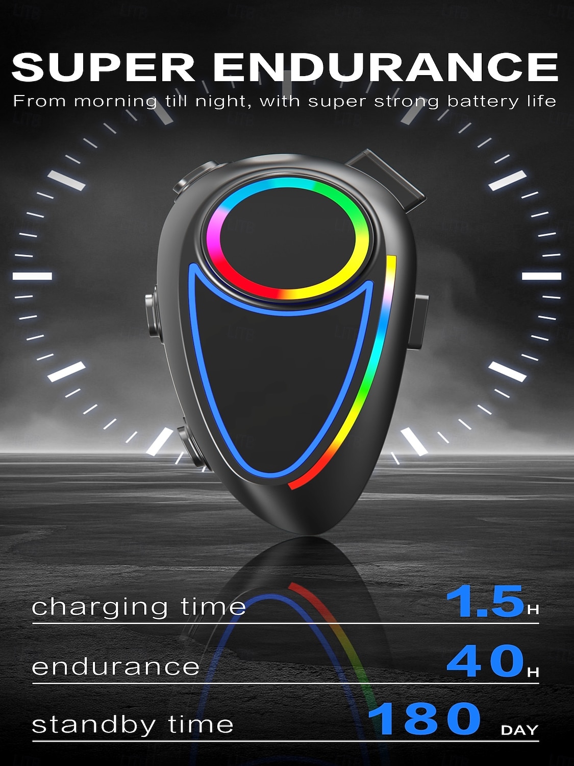 K17 Helmet Bluetooth Earphones Cycling Super Bass Colorful Atmosphere Light Capacitive Microphone Intelligent Voice Assistant 2026 - $28.99 –P4