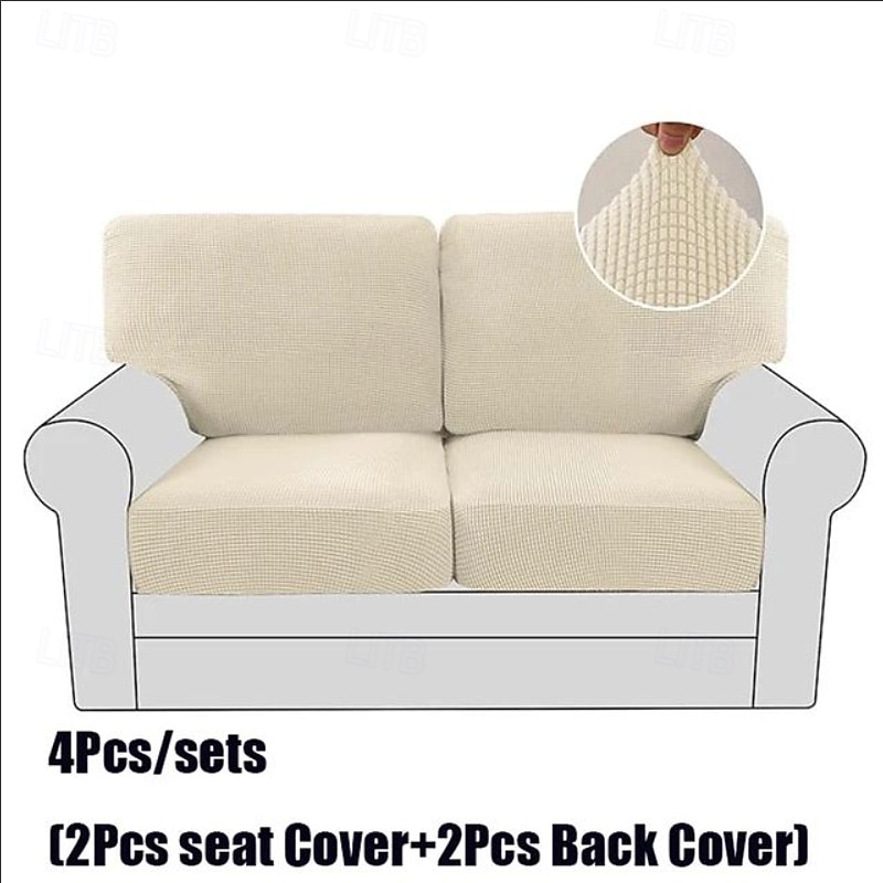 Juego de fundas de cojín de sofá elásticas de lujo minimalistas, funda completa, funda de sofá elástica antideslizante para sofá de 2/3 plazas 2026 - $41.99 –P20
