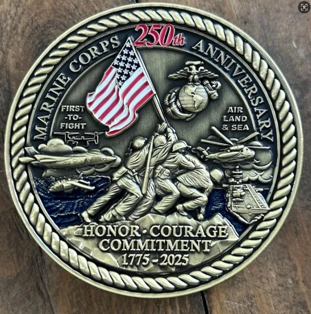 Az Egyesült Államok Tengerészgyalogsága 250. Évfordulós Kihívás Érme Fém USMC Emlékgyűjtő Érme Katona Veterán Ajándék Hazafias Emléktárgy a Tengerészeknek Veteránok a Szemiquincentenáriumra 2026 - $21.99 –P3
