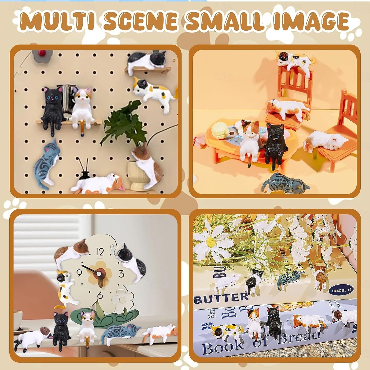 10 mini statuette da scrivania a forma di gatto, simpatici compagni di gatti dei cartoni animati, mini accessori per interni auto a forma di gatto, decorazioni per cruscotto auto, divertenti del 2026 a $16.99 –P8