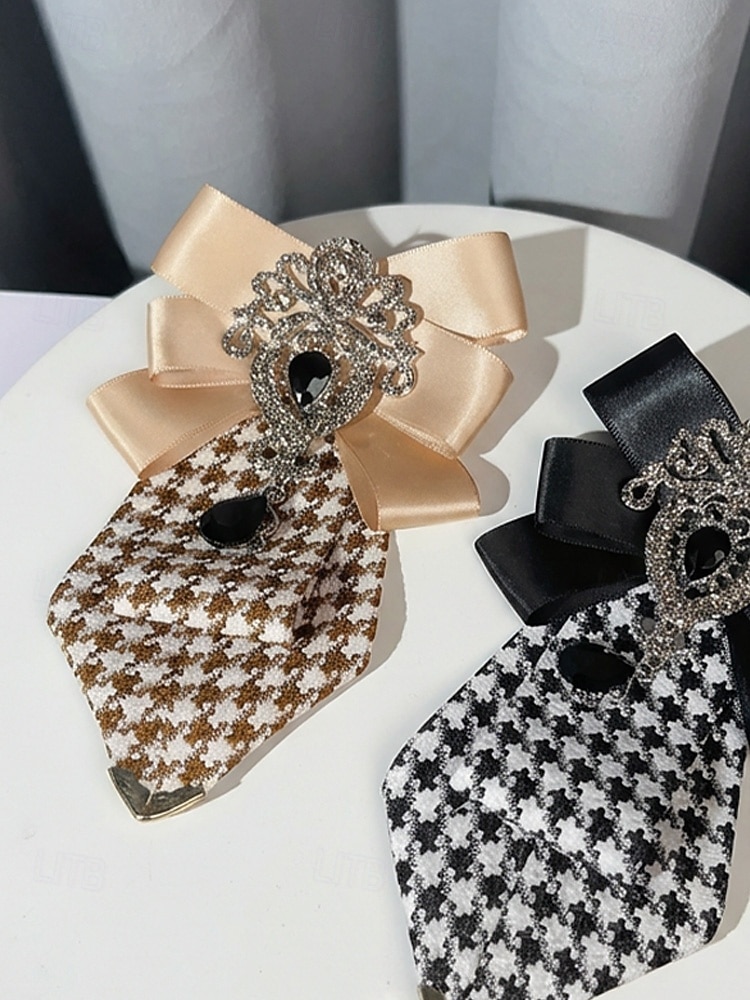 بروش ربطة عنق رجالي من البوليستر - لونان - إكسسوار أنيق لحفلات الزفاف والمناسبات بتفاصيل مزخرفة 2026 - $11.99 –P5