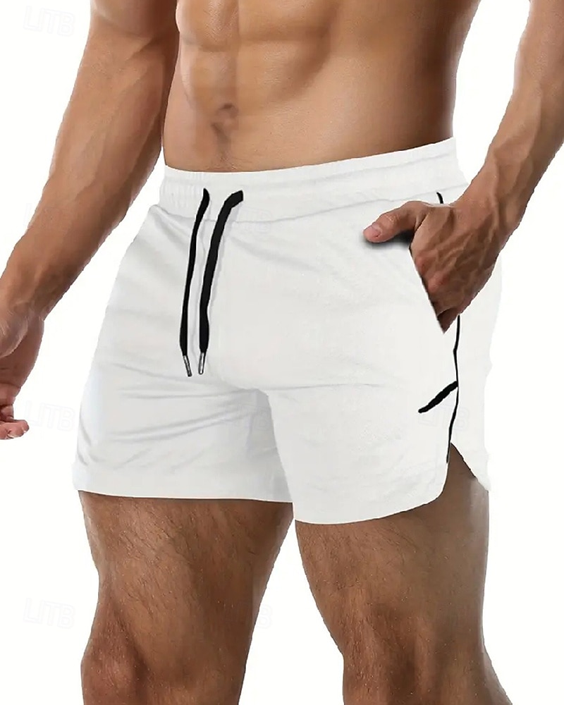 Herren Laufshorts Sportshorts Fitnessshorts Kordelzug Tasche Elastischer Bund Unterteile Lässig Outdoor Urlaub Sommer Schnelltrocknend Leicht Weich Fitnesstraining Aktives Training Übung Normale 2026 - $16.49 –P1