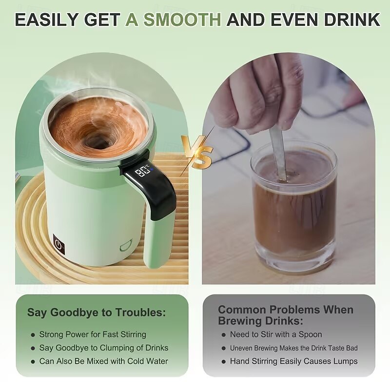 Magnetic Blending Coffee Cup with Straw Lid, 304 Stainless Steel Mixer, 7000 RPM Fast Blending for Smoothies & Coffee, USB-Rechargeable for home/Office/Travel (Hot/Cold Drinks) 2026 - $23.99 –P6