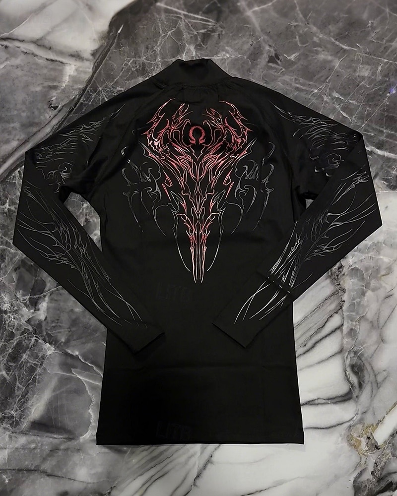 Ανδρικά Αφηρημένο Tricou de Alergat Μπλούζα συμπίεσης Άνοιξη Φθινόπωρο Μακρυμάνικο Γρήγορο Στέγνωμα Συμπίεση Ύγρανση Γυμναστήριο προπόνηση Ενεργή εκπαίδευση Ασκηση Θαλασσί Μαύρο Λευκό ΑΘΛΗΤΙΚΑ ΡΟΥΧΑ 2026 - $27.99 –P12