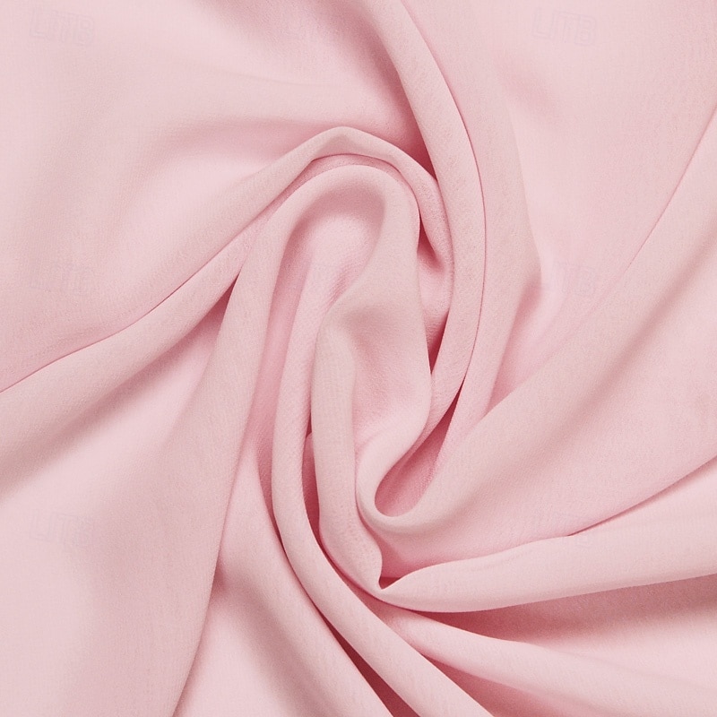 Linea ad A Abito Lunghezza al pavimento Abito da invitata a nozze Abito Formale Abito da sera Abito da cerimonia per signora Manica 3/4 Scollo a Barca Elegante Semplice Minimalista Formale Chiffon del 2026 a $149.99 –P3