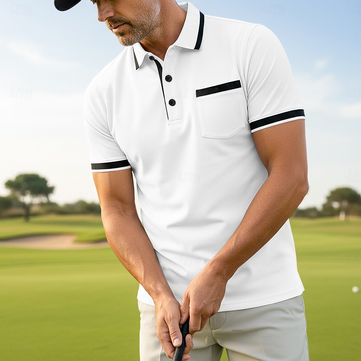 Homme Chemises Polo Gaufre Polo Occasionnel Formel Col à bandes Manche Courte Mode Couleur Unie Texturé Bloc de Couleur Boutons Été Automne Printemps & Automne Coupe Slim Blanche Rouge Bordeaux bleu de 2026 ? $22.99 –P1