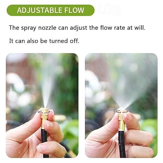 sistema di raffreddamento a nebulizzazione per esterni con ugelli di nebulizzazione regolabili a 360°, sistema di irrigazione e irrigazione automatico per giardino, patio, serra, raffreddamento e umidificazione del 2026 a $16.99 –P8
