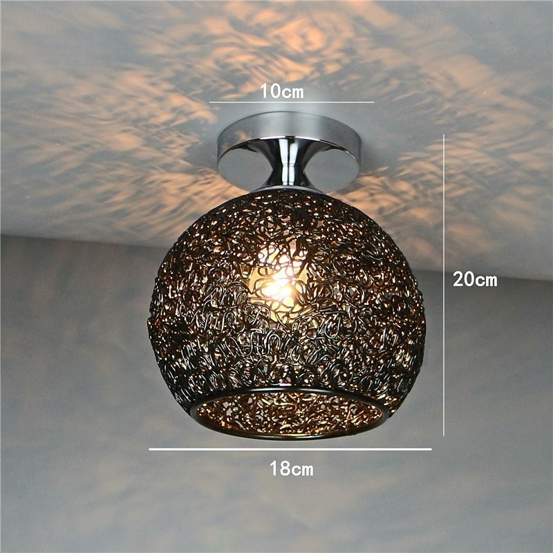 Lampy sufitowe z aluminiowym drutem, lampa sufitowa, półpłaska, nowoczesna lampa sufitowa - oprawa oświetleniowa blisko sufitu, styl nowoczesny 2026 - $61.99 –P4